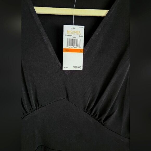 NEW CLASSIC BLOUSE MICHAEL KORS BLACK COLOR SIZE S VERY BEAUTIFUL. - Picture 2 of 4